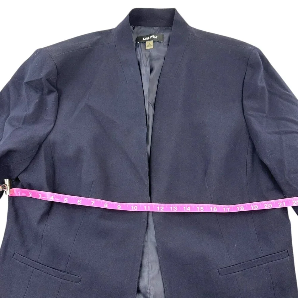 Nine‎ West Open Front Navy Blazer